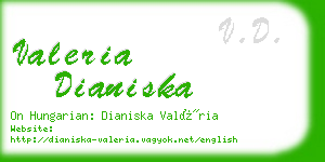 valeria dianiska business card